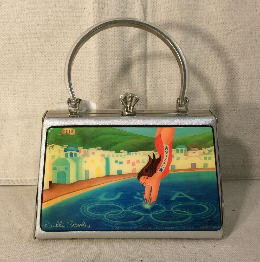 Debbie Brooks Signed USA Olympic Silver Handbag Limited Edition 13/70 QVC